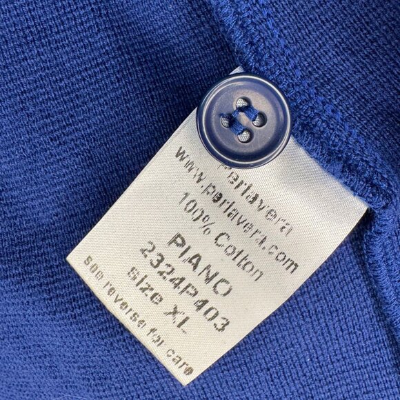 Perlavera 100% Cotton Women's Piano Blazer in Royal Blue Size XL - Picture 7 of 7